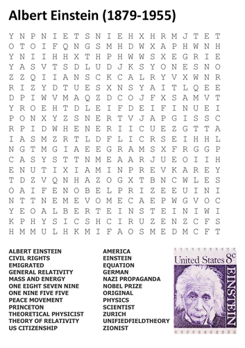 Top 10 Scientists of all Time Word Search Pack