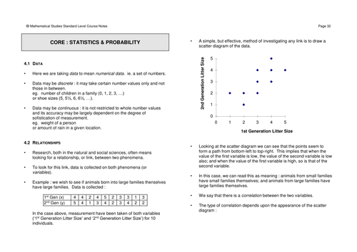 Revision Notes 4 - Statistics & Probability