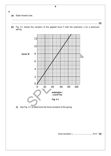 New A-level Physics Elastic Potential Energy Lesson | Teaching Resources
