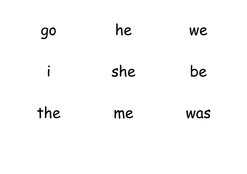 High Frequency words