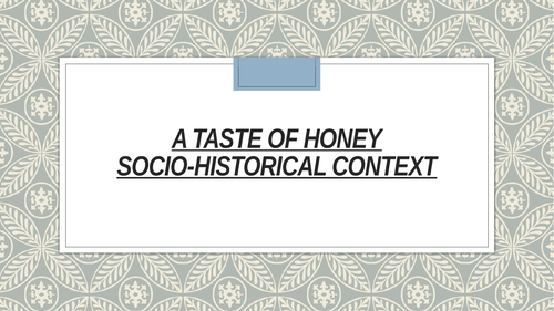 Shelagh Delaney's 'A Taste of Honey' Act One, Scene 1