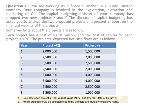 Capital Budgeting Excercise