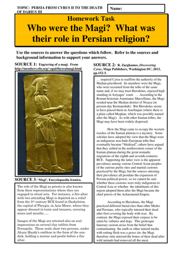 Who were the Magi?  What was their role in Persian religion?