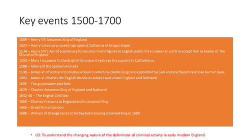 Edexcel 9-1 History Crime and Punishment: c.1500-1700