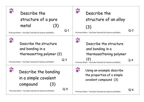AQA C2 structure, properties and bonding revision flashcards