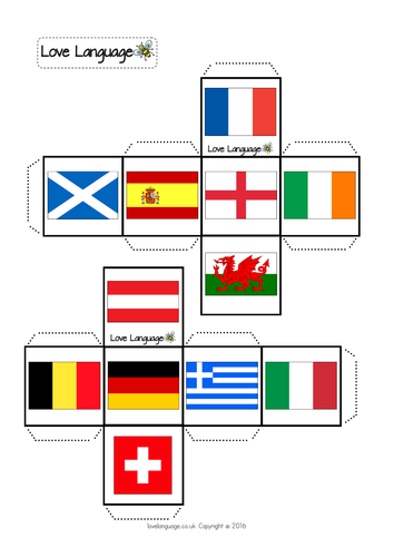 Country flags - dice