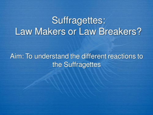 Interpretations of Suffragettes