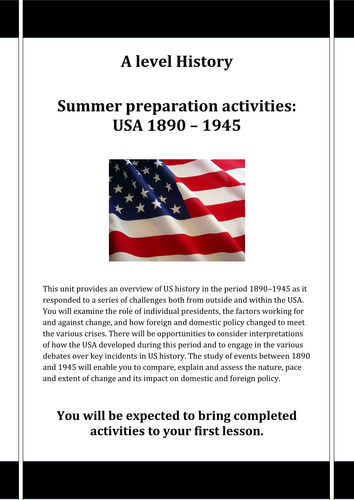 A-Level extended history writing task