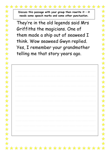 Simple Speech Marks Activity