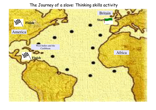 The Journey of a slave thinking skills lesson