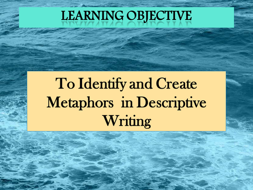 Identifying and Creating Metaphors in Poetry