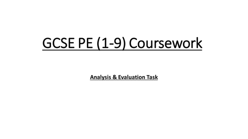 GCSE PE (1-9 Specification) Coursework Pack