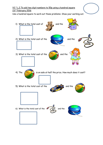 5 differentiated worksheets for money