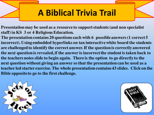 The Biblical Trivia Trail