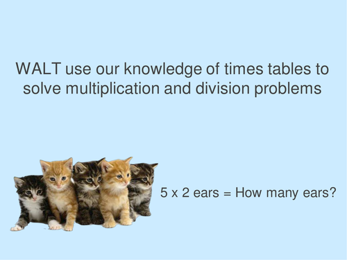 Whole Class Animal Multiplication Warm-Up