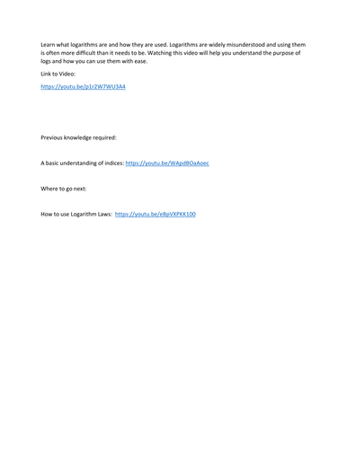 An introduction to logarithms - video