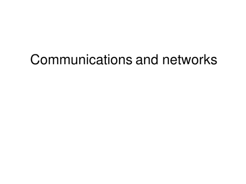 Revision resources for Edexcel Computer Science Communications and Networks Topic 5