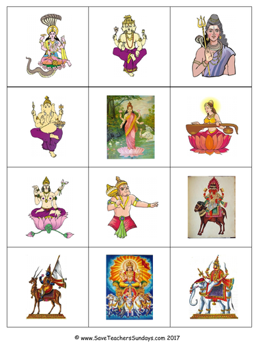 Hindu Gods and Goddesses KS1 Lesson Plan, PowerPoint, Games and Worksheets