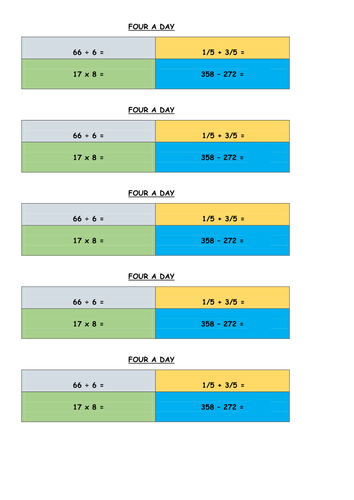 Lesson on division using the chunking method with interactive presentation