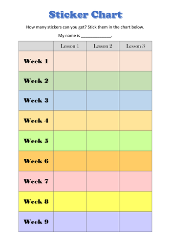 Reward Charts | Teaching Resources