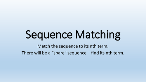 Sequence Matching