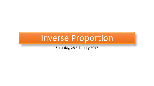 Inverse Proportion
