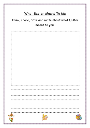 What Easter Means To Me worksheet: Infants/Middle