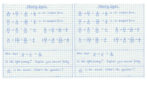 tricky missing digit problem for multiplying fractions