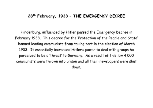 AQA 8145 - How did Hitler eliminate opposition outside of his party?