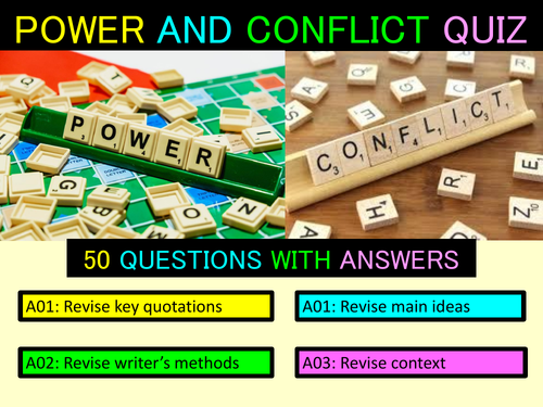 Power and Conflict Revision Quiz (AQA Poetry).
