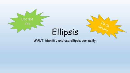 How to use ellipsis