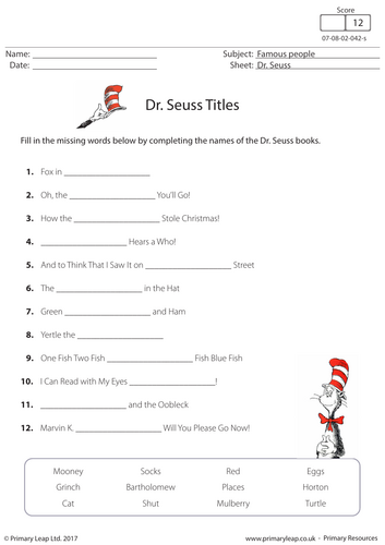 Dr. Seuss Titles