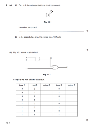 Worksheets on Electrostatics, Electricity and Electric circuit, Digital electronics and E.M. effect