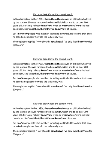 Confusing homophones (KS3/4)