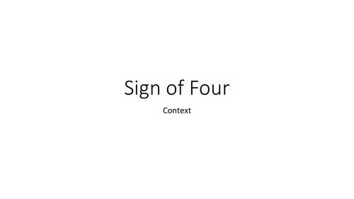 Sign of Four context