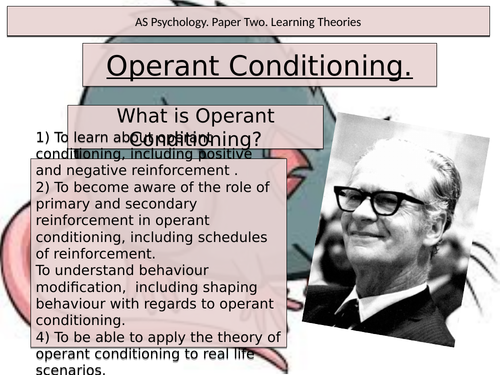 Operant Conditioning. Psychology. Learning Theories. Skinner
