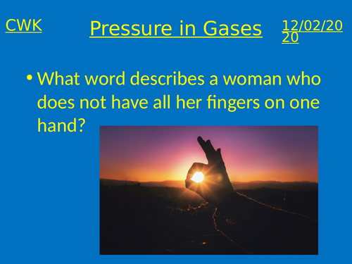 GCSE Physics - Pressure in gases, Boyle's Law, presentation, lesson plan and worksheet