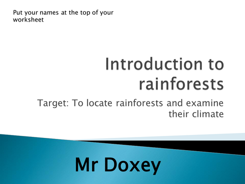 Introduction to rainforests