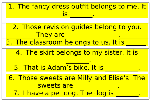 Year 6 SPAG Revision Lesson Pronouns Teaching Resources