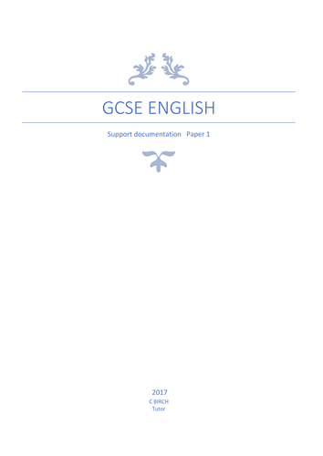 GCSE English Language *New Spec 9-1  revision for paper 1
