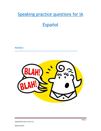 Spanish speaking pack