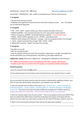 WA Language B Rationale _checklist