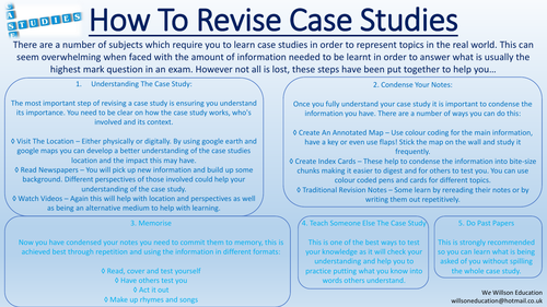 how to revise for case study exam