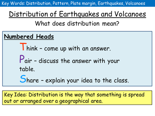 New AQA: Lesson 2 Distribution of Earthquakes and Volcanoes