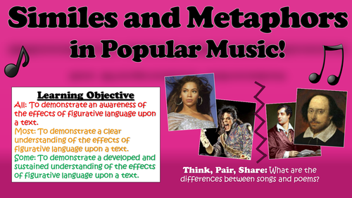 Similes and Metaphors in Popular Music!