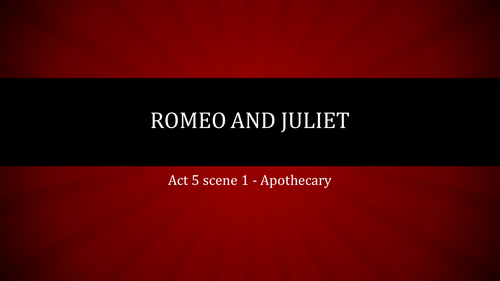 Romeo and Juliet - The Apothecary