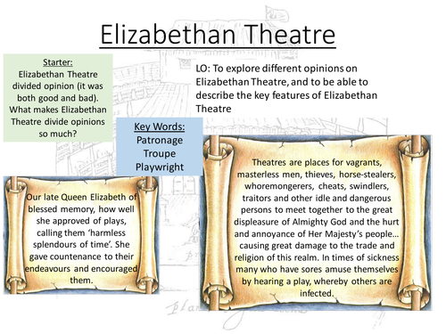Historic Environment: Elizabethan England: Theatres
