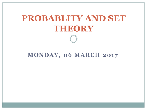 Probability: Set theory & Venn diagrams