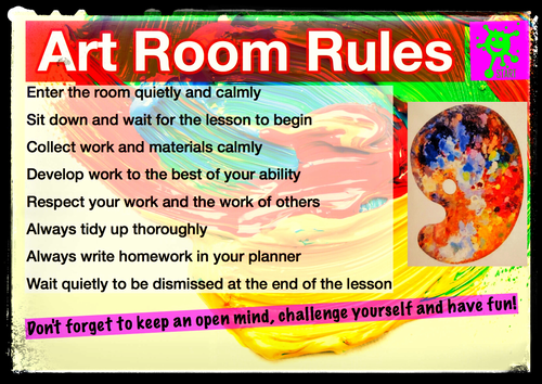 ART. Classroom Rules Poster