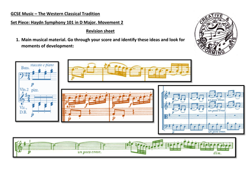 Haydn 101 Revision Sheet